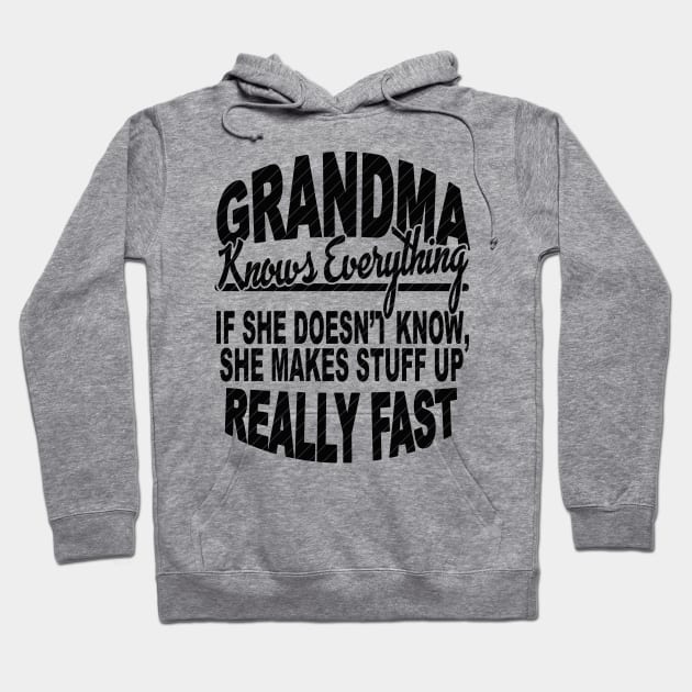 GRANDMA KNOWS EVERYTHING Hoodie by SilverTee